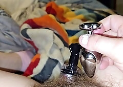 Plus-size babe Khylincate enjoys close-up orgasms while using a wand on her pumped clit