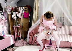 Lady Fee has surprised Sissy Dee with a recent playroom. Lady Fee tells Sissy Dee that that babe can have a little play, but solely for a short whilst