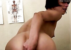 Humiliating gyno medical investigation for shy confused hotty by sttict headmistress doctor