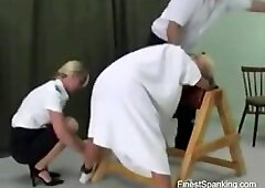 Slut Bent Over, Bound And Spanked