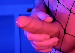 Goth Inked She-Creature Milks Off and Jizzes FIRM