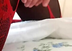 crossdresser closeup play