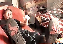 Don't you wish you could cream on his feet?