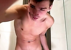 Dean russian boy cums on cam and takes a shower