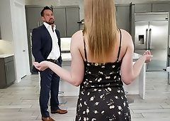 Sensual girl Daisy Stone sucks a fat dick and opens her tight ass