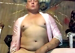 Dressed in rosy cord and doing numerous playthings. Insatiable on the sauna.