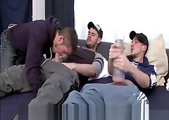 Big cock gay oral sex and cum eating