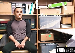 Straight Latino Perp Detained And Ass Fucked By Officer