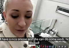 Girlfriends Breathtaking chicks with consummate melons and booty have sex in office