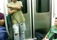 Caught Sucking On The Subway