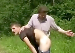 Yard Spanking For Smoking