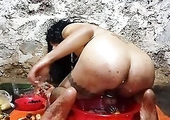 Fruits Milkshake Pouring From Butt