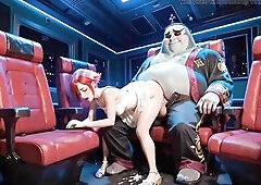 This babe Just Wanted to See the Movie scene but Got Her Booty Pounded Full of Cum on His Lap (ai Generated)