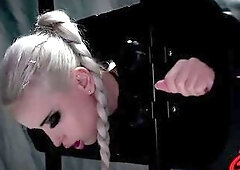 Large bazookas latex doxy Submits to bizarre Pillory Bang Training