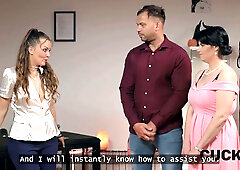 Cuck4k. meaty titty czech is having fun in humilation bar