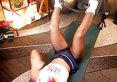 FITNESS BEAUTY TRAINING FULL BODY WHITOUT PANTS AND TAKE A SHOWER ( TRAILER "THE RING" EPISODE )