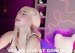 Cute Blonde Webcam Girl Dildo Masturbation Show