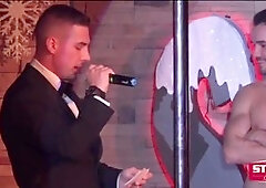 Muscle, gay bar, hand-job