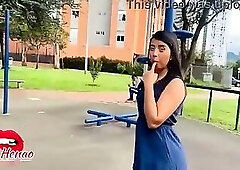 Exhibitionism - My friend makes my toy vibrate in a shopping center until she manages to make me squ