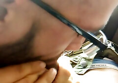 sucking BBC cum in mouth