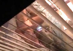 Kinky voyeur spies on a sexy amateur teen lying naked in bed