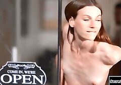 Trans cashier Amanda Riley is barebacked