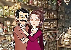 Cartoon video of Swati and shopkeeper Ramu's funny sex. fucking.