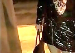 french sissy night walk before Christmas