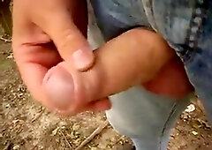 Outdoor Masturbation: Uncut Cock Wanking and Cumming125