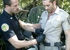 BIG MUSCLES BIG COCKS - Cock Sucking Muscled Patrol Cops