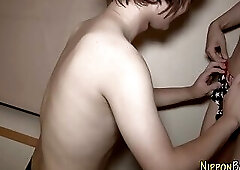 Horny asian gets fucked and sucked