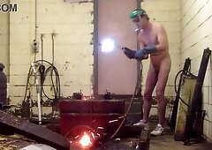 My manager asked me to chop up an aged forklift with an oxyacetylene torch. He made me do it bare