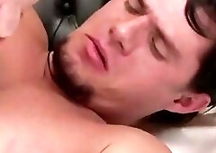 Shemale mounts a guy on her dick for anal drilling