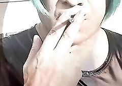 sexy sissy Brazilian Kandi pounds her ass PMV