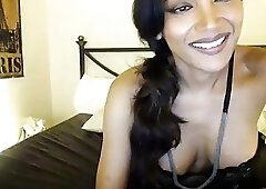 Cute shemale Yasmin Lee shows her big tits on webcam