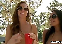 Adriana & Mia Devour a Big Dick at Bbq