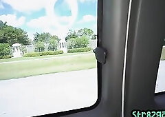 Pickedup str8 hunk barebacks in the van for the 1st time