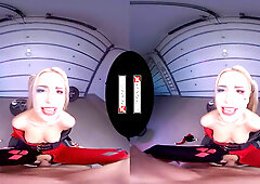 Crazy Teen Blonde HARLEY QUINN needs Huge Load of Cum Fuel