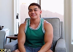 Hunky Latino boy George Silva gives a candid interview