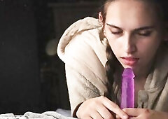 Bored Excited Finds Sextoy and Blows it