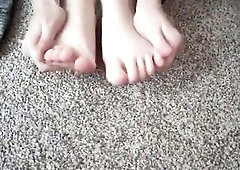 ASMR _ Tickling feet with soft brush (Giggles)