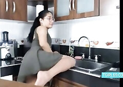 Hawt Transsexual Latin chick Masturbates Her Large Dong