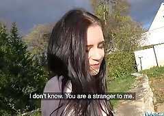 Public Agent Hawt brunette hair lady screws and sucks to make ex jealous