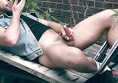 Big cock, jerking, thug