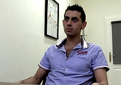 Dude with a hairy chest takes a facial after hot anal