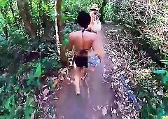 Will I be able to screw this sexy golden-haired and brunette hair in the woods????