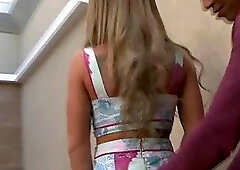 Bubble butt shemale Nikolly enjoys being barebacked by hung stud