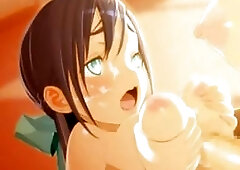 Blowjob for a futanari follows a doggy style cartoon fuck