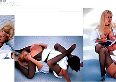 Tavalia Sucks and Monique Covet are enjoying outdoor FFM sex