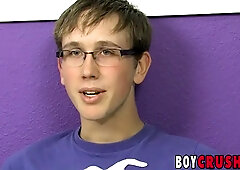 Nerdy Homosexual is Glad to Relieve and Stroke his Heavy Hard-On